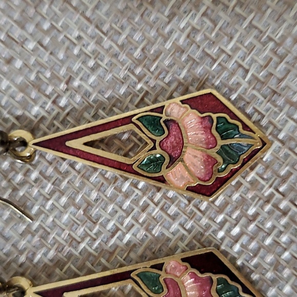 Cloisonne Earrings - Picture 2 of 3